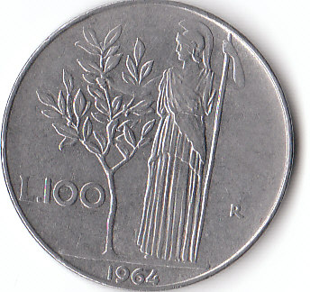  100 Lire Italien 1964 (A337)   