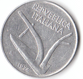  10 Lire Italien 1976  (A362)   