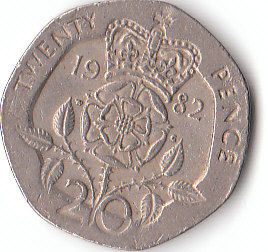  20 Pence Großbritannien 1982 (A468)   