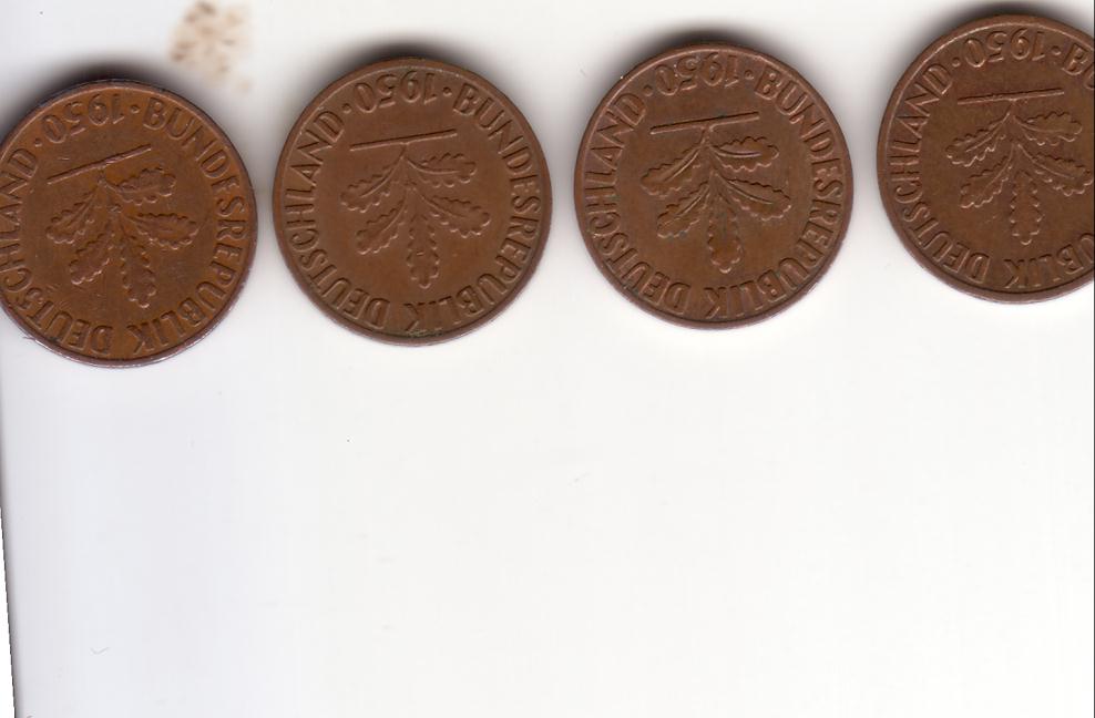  Deutschland 1 Pfennig 1950 DFGJ in ss   