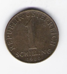  Österreich 1 Schilling Al-Bro 1980 Schön Nr.77   