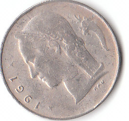  1 Franc Belgie 1961  ( A081 )b.   