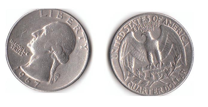  1/4 Dollar USA 1967 (D167)b.   