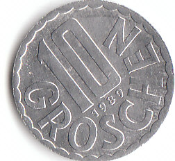  10 Groschen Östereich 1989 ( D094 )b.   