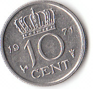  10 Cent Niederlande 1971 (D104)b.   