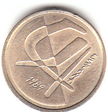  5 Pesetas Spanien 1989 (A541)   