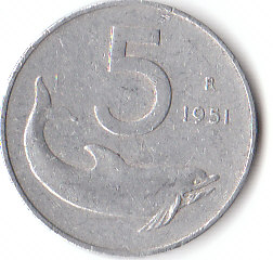  5 Lire Italien 1951 (A345)   