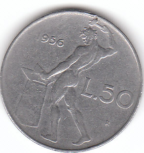  50 Lire Italien 1956  (A369)   