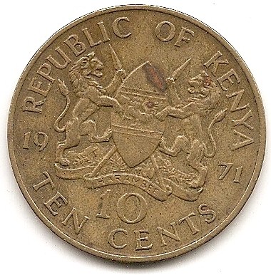  Kenia 10 Cents 1971 #289   
