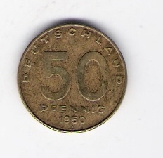 DDR  50 Pfennig  J.Nr.1504 1950 A siehe Bild