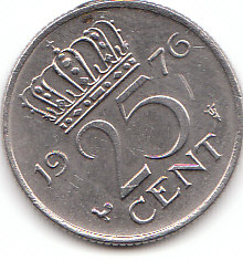  25 Cent Niederlande 1976 (D115)b.   