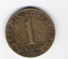  Österreich 1 Schilling Al-Bro 1961 Schön Nr.77   