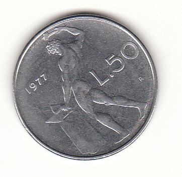  50 Lire Italien 1977  (H158)   