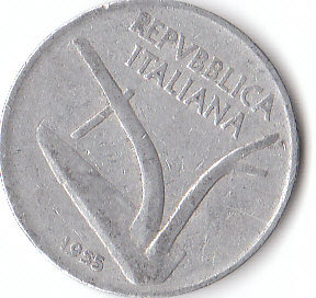  10 Lire Italien 1955 (A357)   