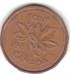 1 Cent Canada 1983 (A418)b.   