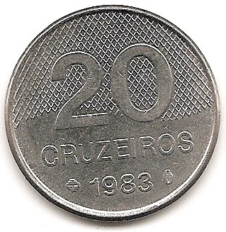  Brasilien 20 Cruzeiros 1983 #325   