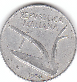  10 Lire Italien 1956 (A358)   