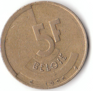  5 Francs Belgie 1986 (A038)   