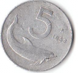  5 Lire Italien 1953 (A350)   