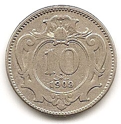  Österreich 10 Heller 1909  #336   