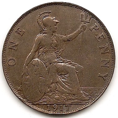  Großbritannien 1 Penny 1917 #340   