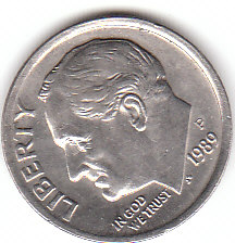  1 Dime USA  1989 P (D097b.   