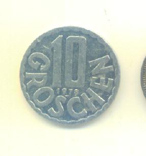 10 Groschen Österreich 1978
