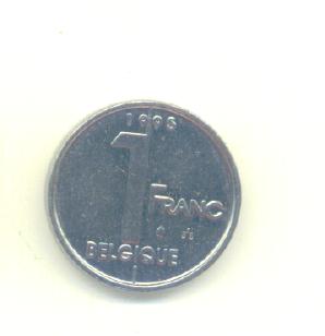  1 Franc Belgien 1995   