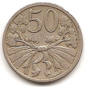  Tschechoslowakei 50 Heller 1921 #306   