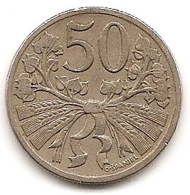  Tschechoslowakei 50 Heller 1924 #306   