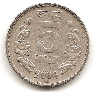  Indien 5 Rupee 2000 #344   
