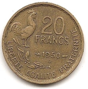  Frankreich 20 Francs 1950 B #330   