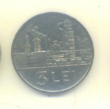 3 Lei Rumänien 1966