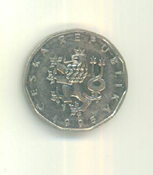  2 Kronen Tschechoslowakei 1995   