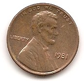  USA 1 Cent 1981 #62   