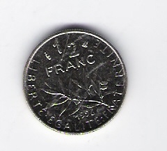  Frankreich 1/2 Franc N 1996   Schön Nr.232 (D1/394)   