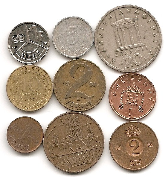  9 Münzen aus Europa s.Scam #368   