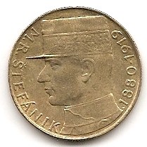  Tschechoslowakei 10 Kronen 1991 / M.R.Stefanik  #387   