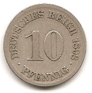  DR 10 Pfennig 1893 J #390   