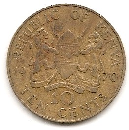  Kenia 10 Cents 1970 #391   