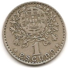  Portugal 1 Escudo 1951 #396   
