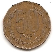  Chile 50 Pesos 1981 #399   