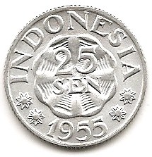  Indonesien 25 Sen 1955 #401   