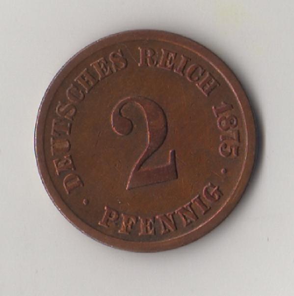  Kaiserreich 2 Pfennig 1875 -A- (2) ss-vz Jaeger 2.   