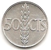  Spanien 50 Centimos 1966 #423   