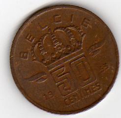  Belgien 50 Centimes 1953 flämisch   