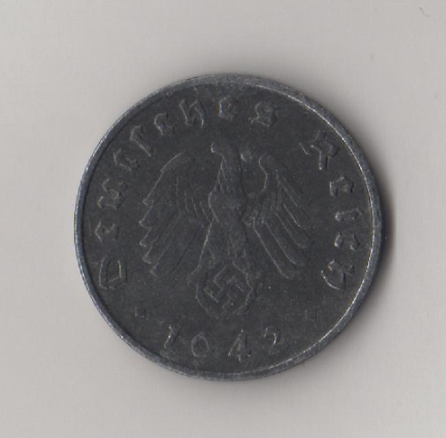  Drittes Reich 10 Reichspfennig 1942 -A- Zink Jaeger 371.   