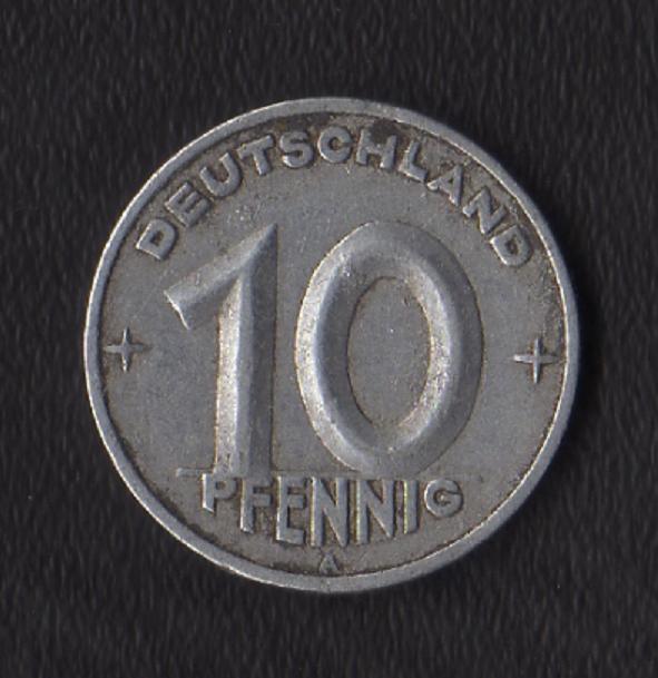  DDR 10 Pfennig 1949 -A- Jaeger 1503.   