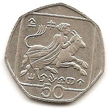  Zypern 50 Cents 1996 #438   