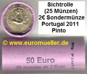 Portugal Rolle...2 Euro Sondermünze 2011...F. Pinto   